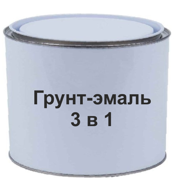  Грунт-эмаль 3 в 1, Белый, 1.9 кг